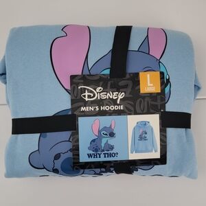 Disney Men's Blue Stitch Hoodie